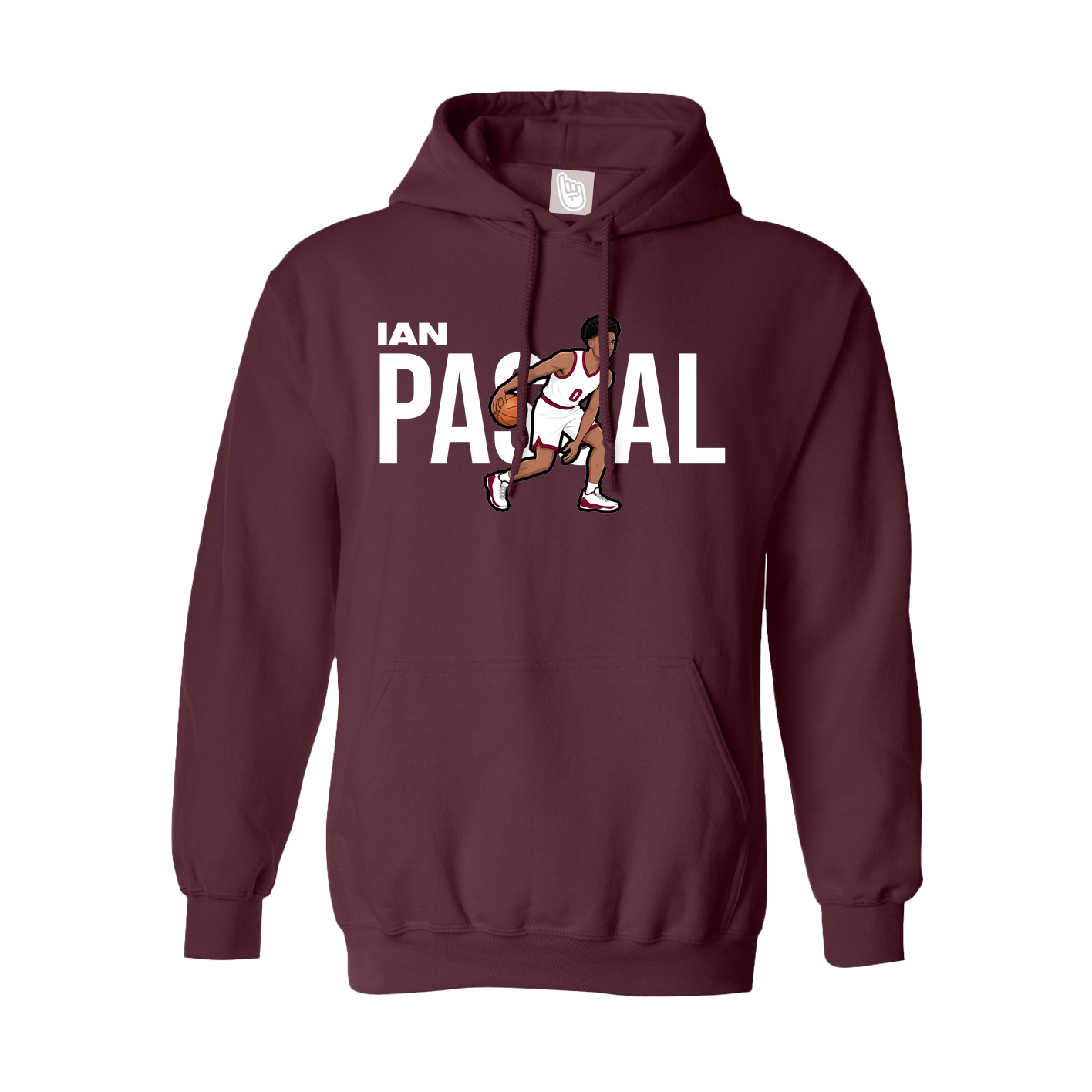 Hoodie — Player Name in Maroon