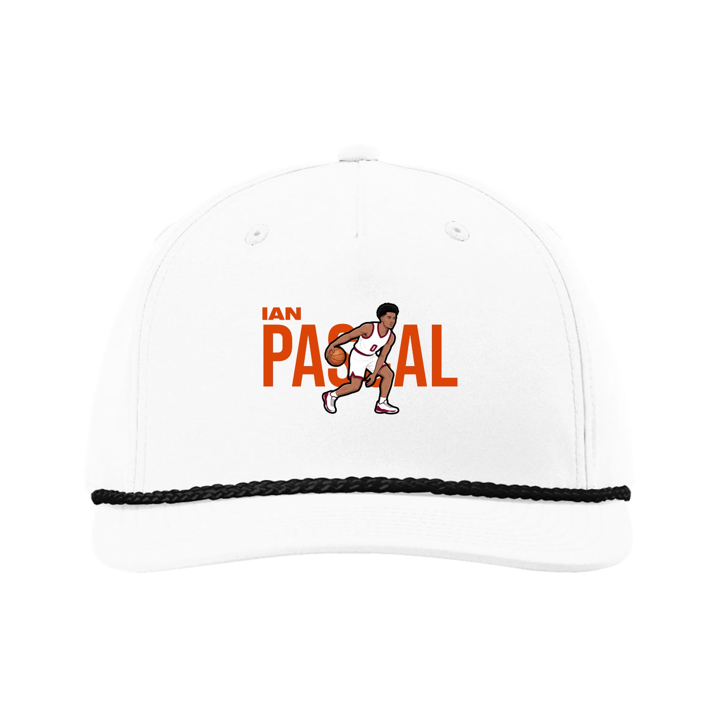 Five-Panel Classic Rope Cap — Player Name in White