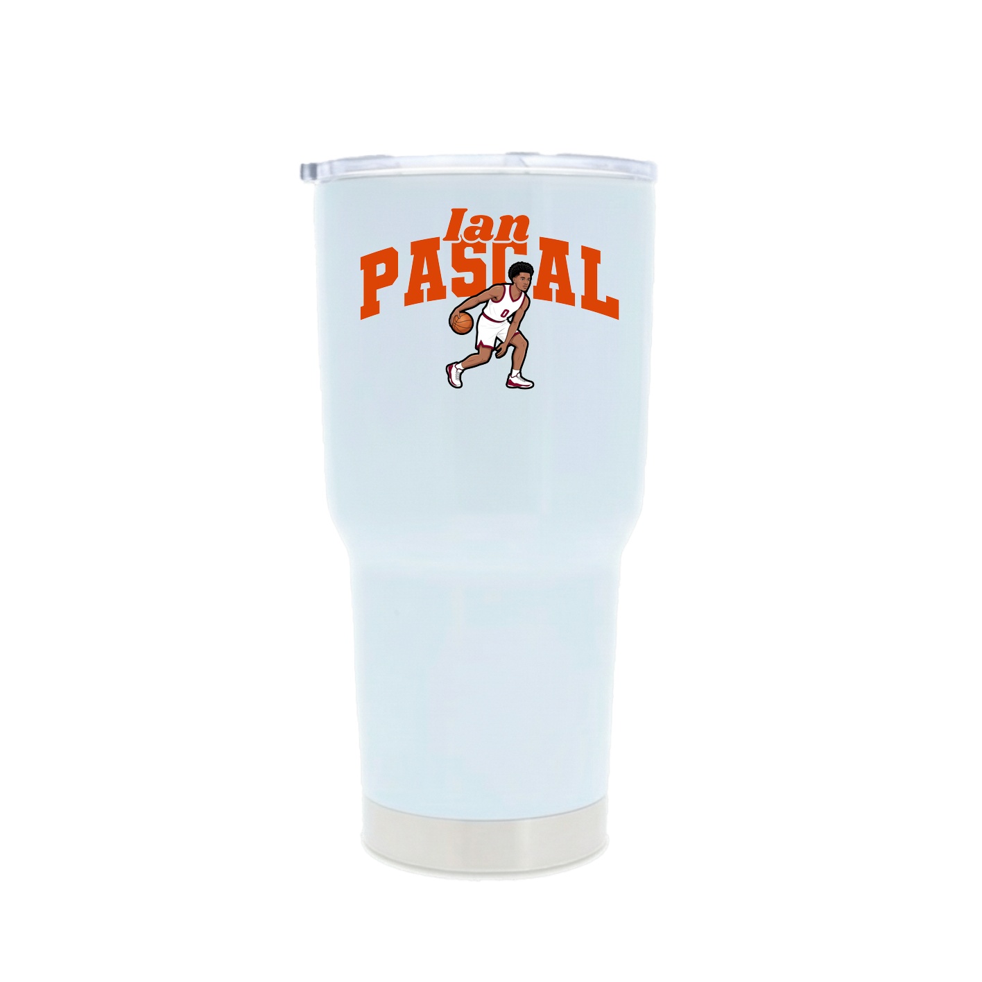 30oz Stainless Steel Tumbler — Signature Arch in White