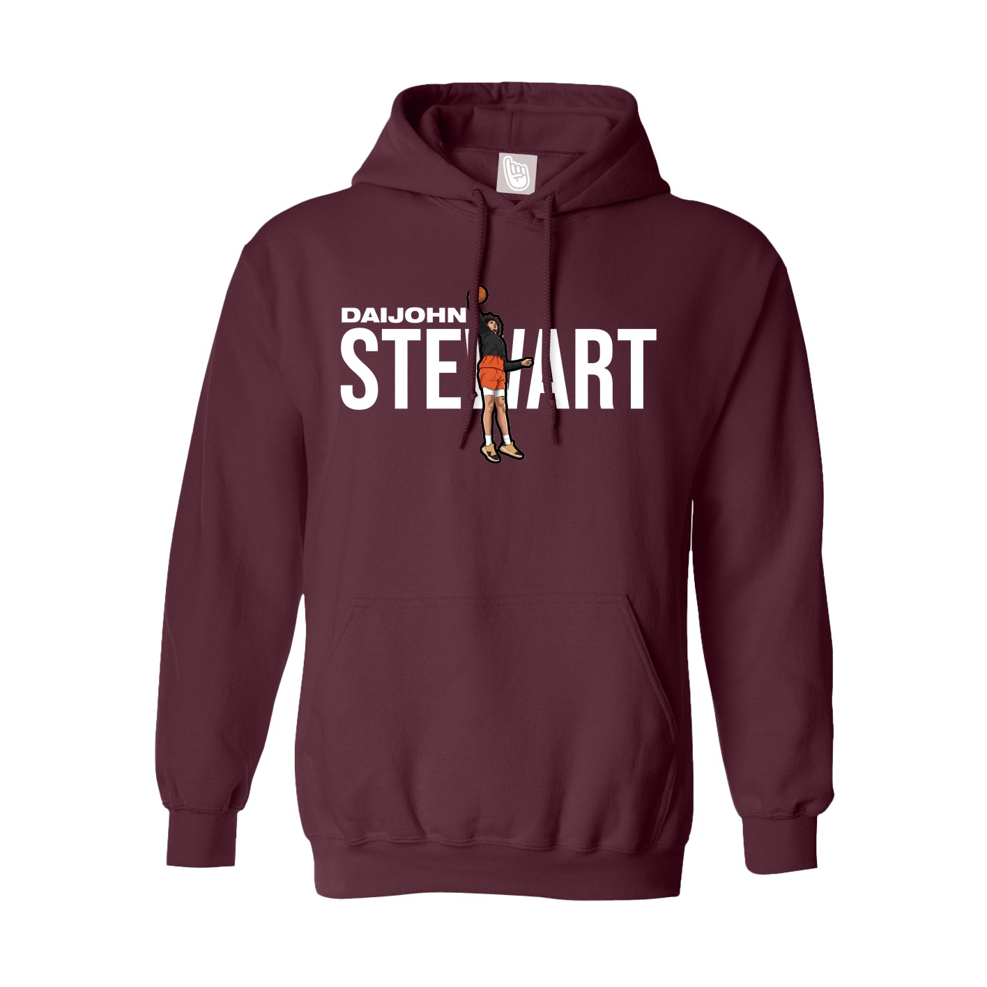 Hoodie — Player Name in Maroon