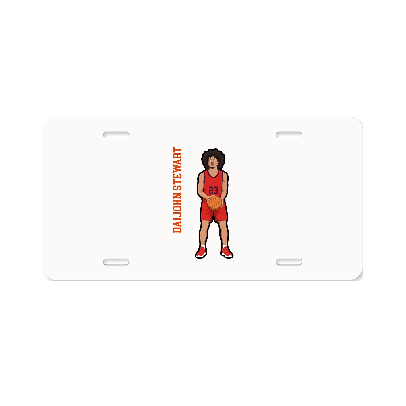 License Plate — Name Vertical in Classic