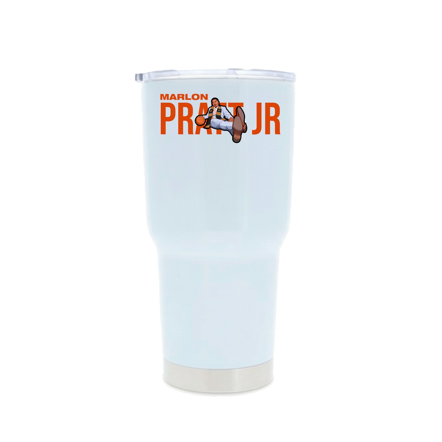 30oz Stainless Steel Tumbler — Player Name in White