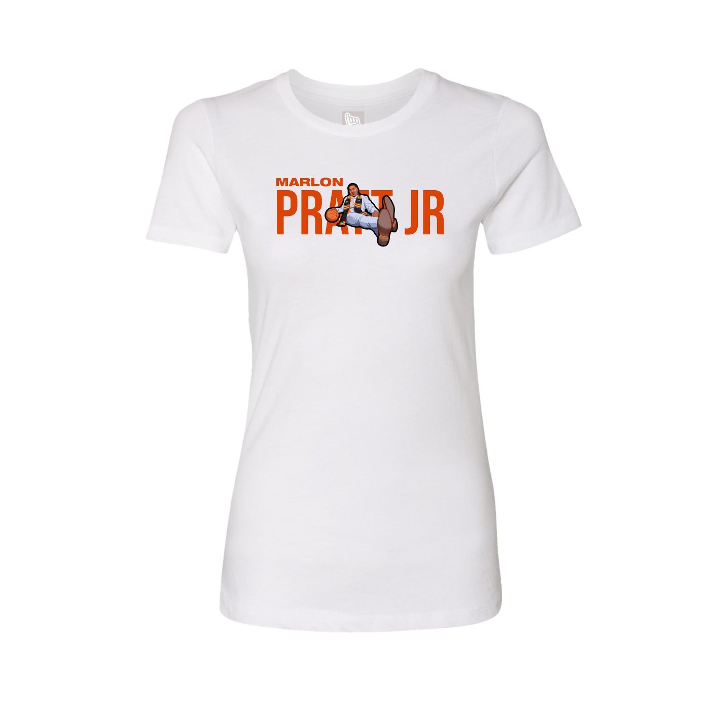 Fitted Women's Tee — Player Name in White