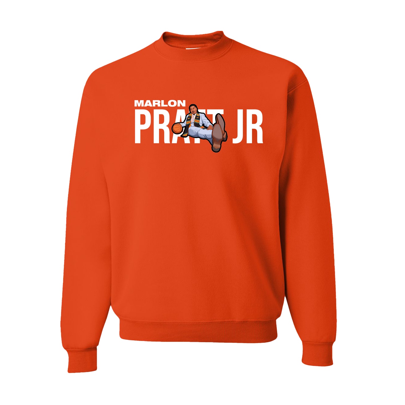 Fleece Crew — Player Name in Orange