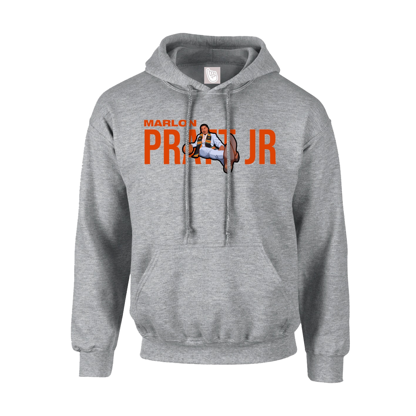 Youth Hoodie — Player Name in Grey