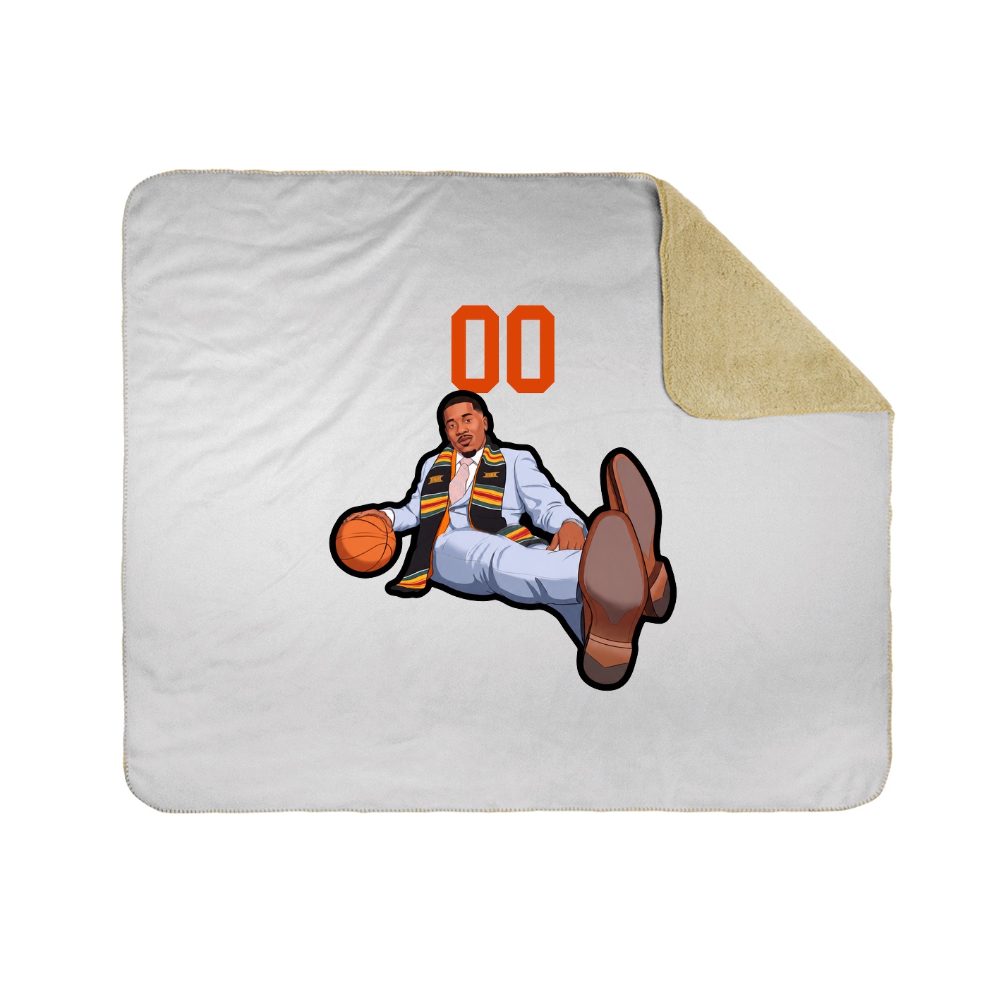 Throw Blanket — Number Top in White