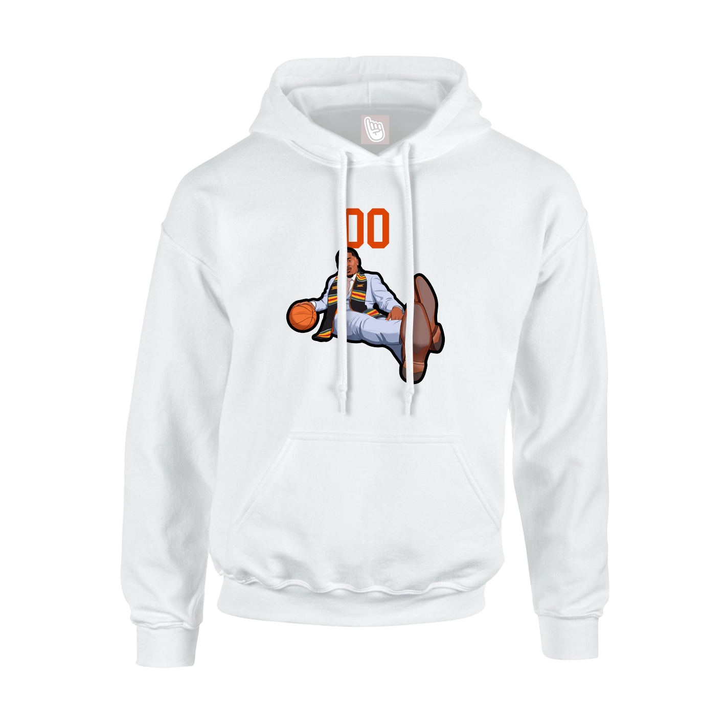 Hoodie — Number Top in White