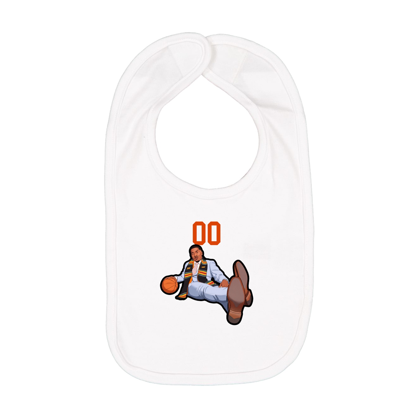 Infant Bib — Number Top in White