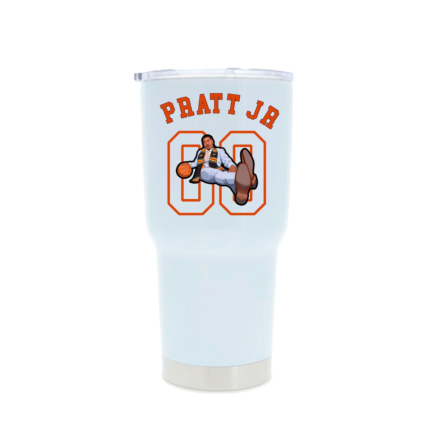 30oz Stainless Steel Tumbler — Shirsey Arch in White