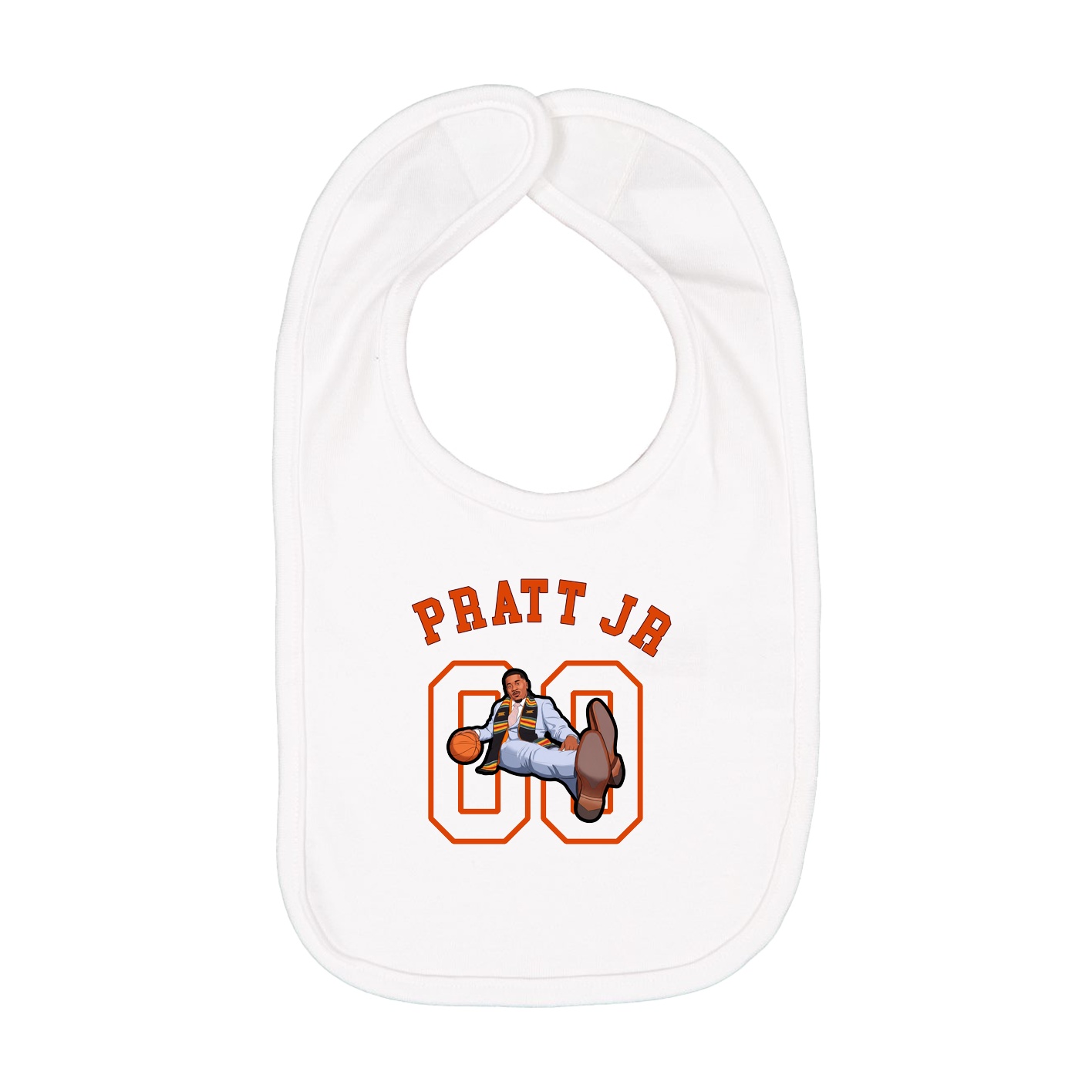 Infant Bib — Shirsey Arch in White