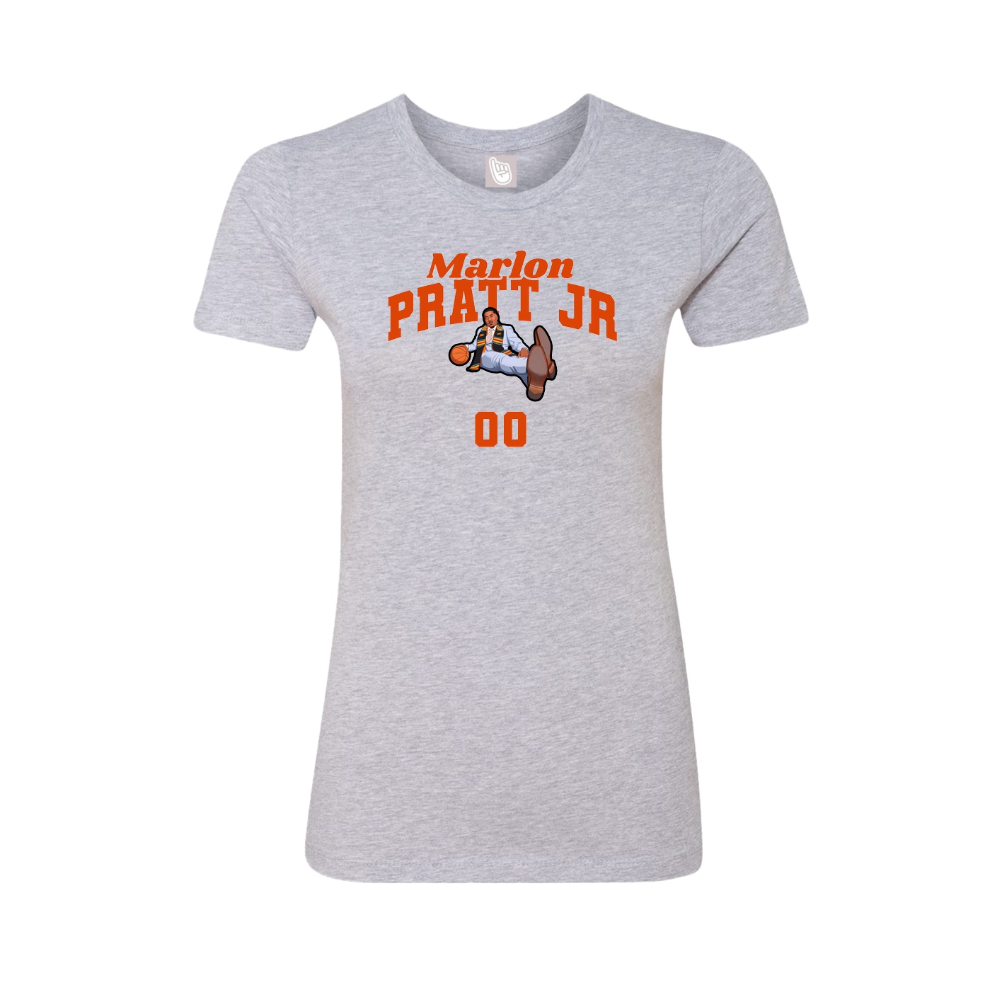 Fitted Women's Tee — Signature Arch in Grey