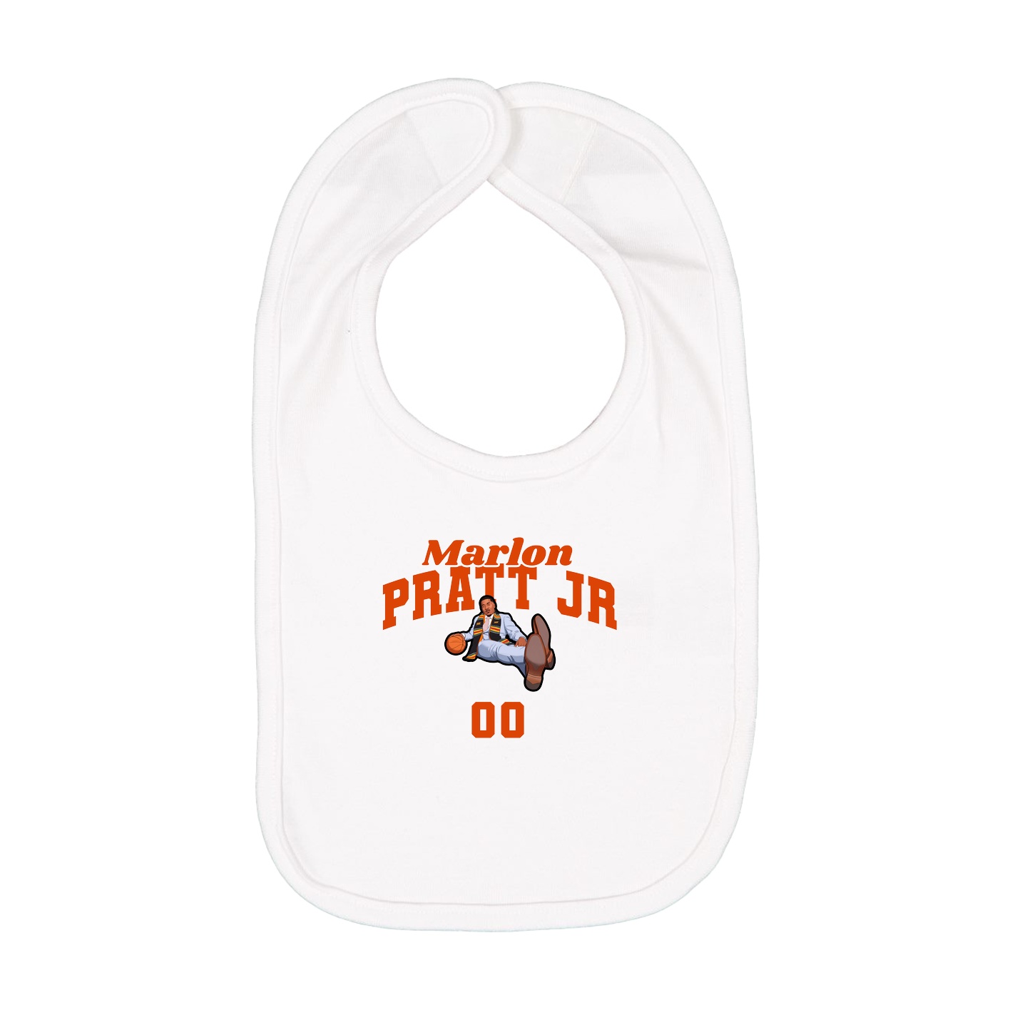 Infant Bib — Signature Arch in White