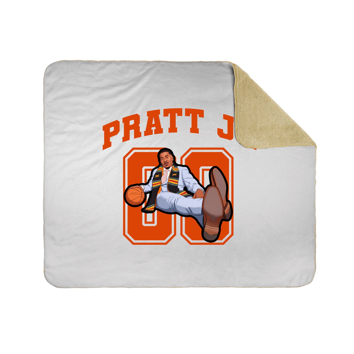 Throw Blanket — Number in White