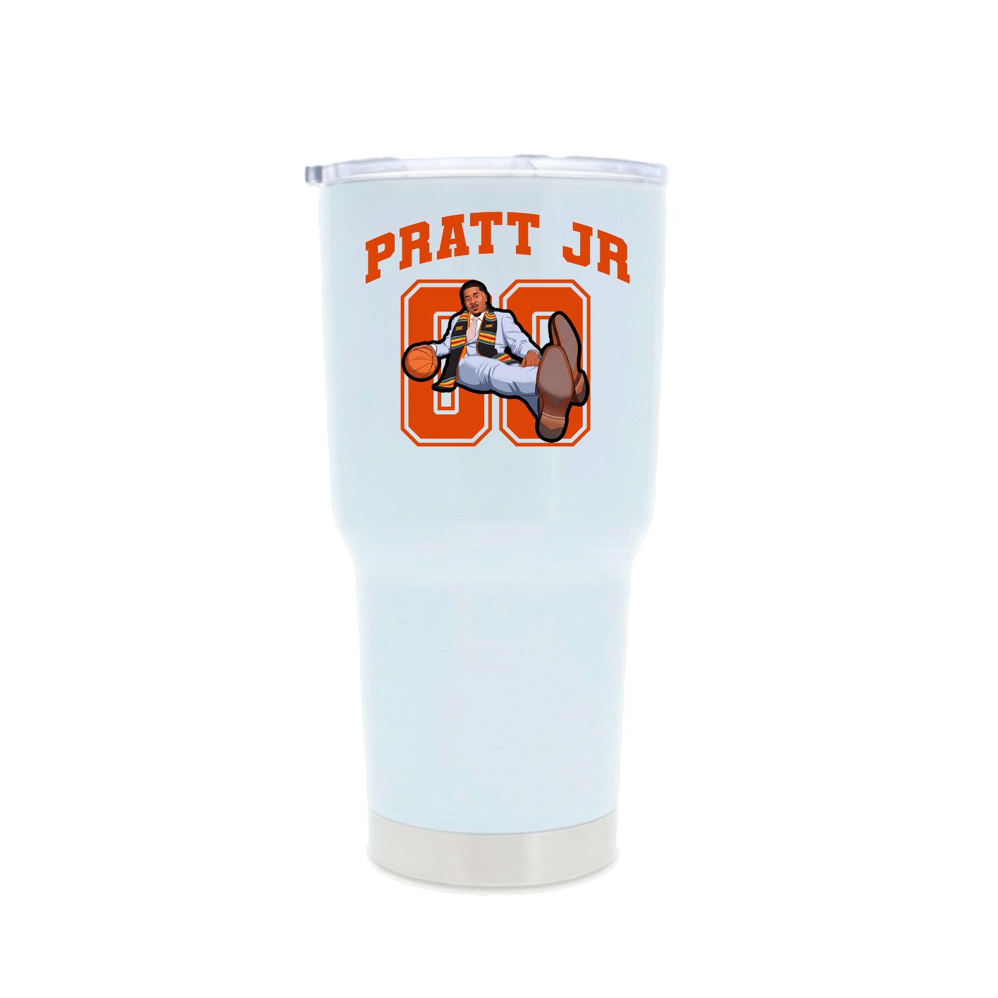 30oz Stainless Steel Tumbler — Number in White