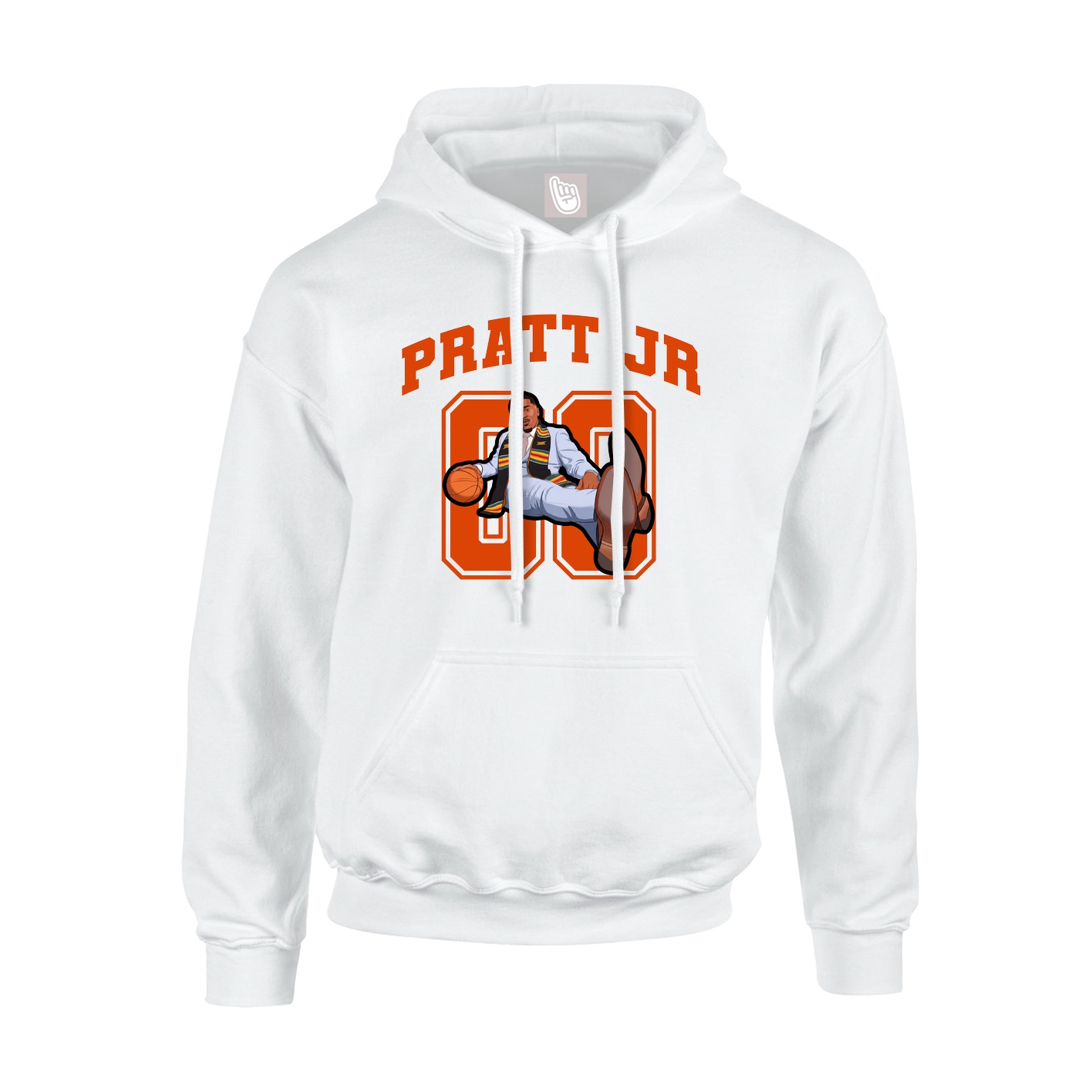 Youth Hoodie — Number in White