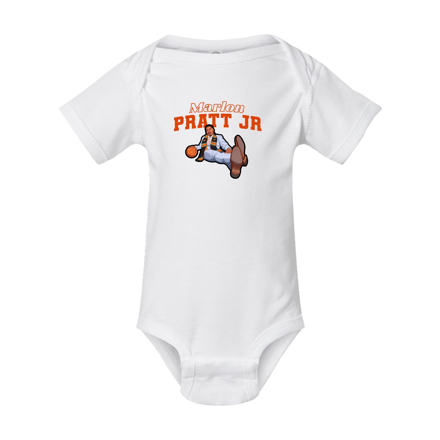 Baby Onesie — Name Arch in White
