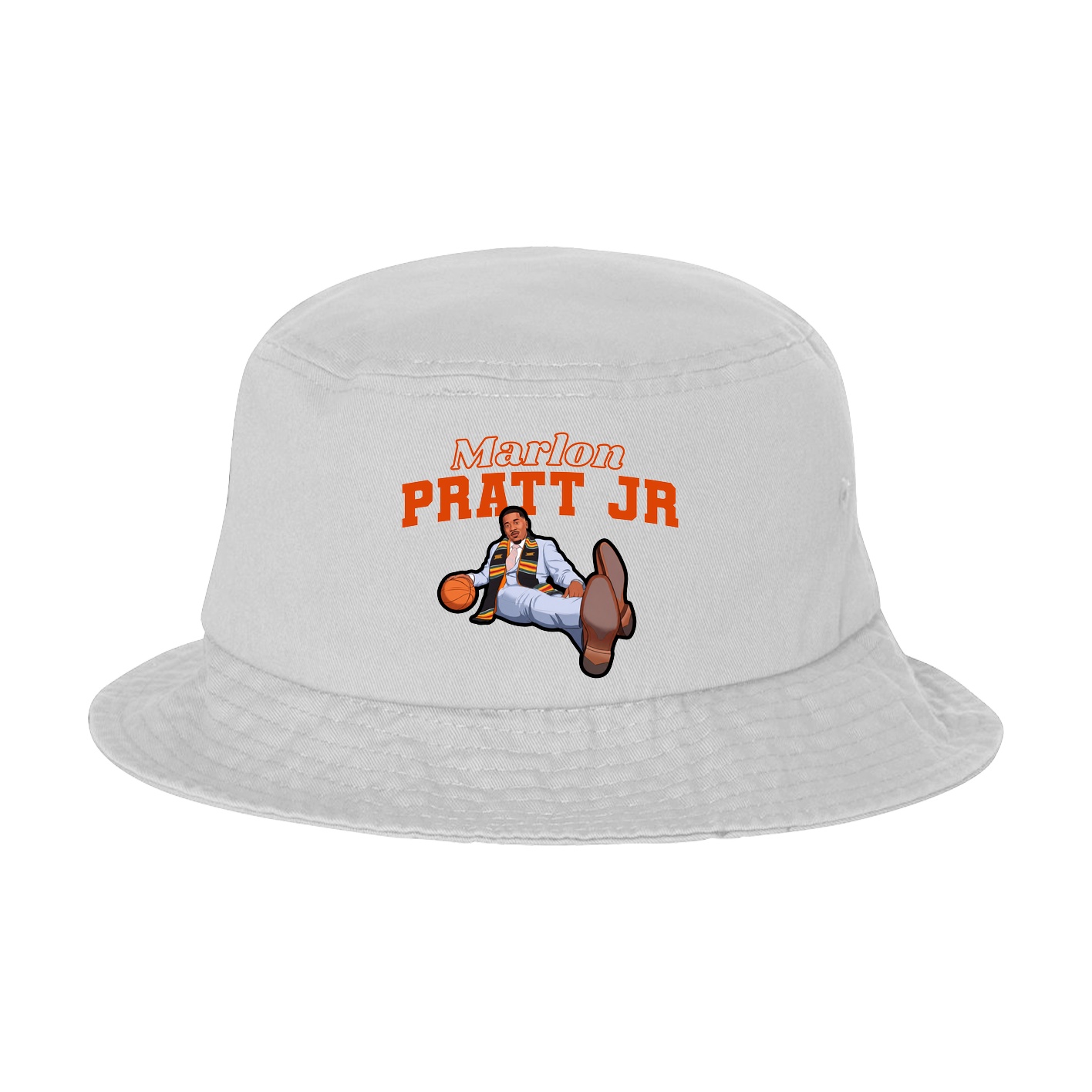 Bucket Cap — Name Arch in White
