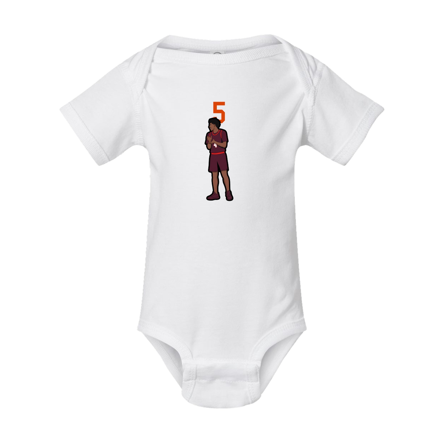 Baby Onesie — Number Top in White