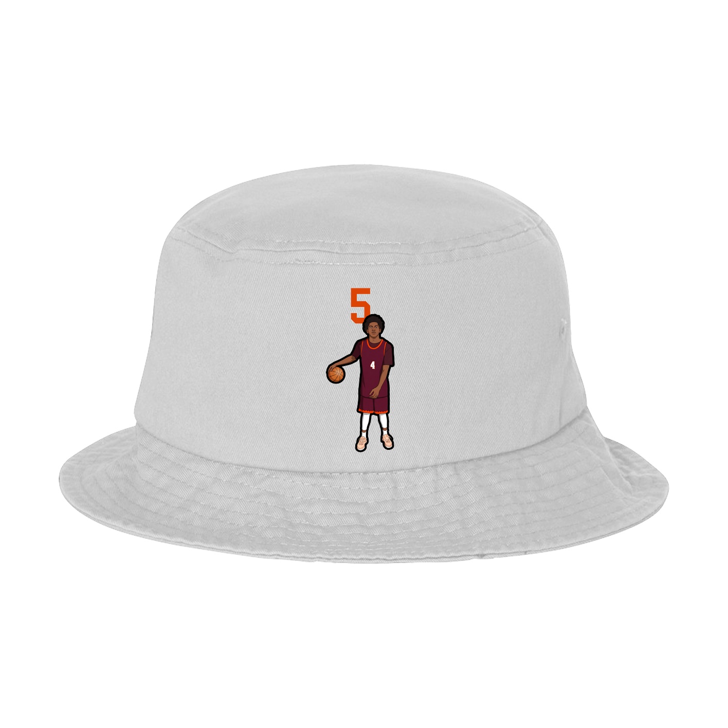 Bucket Cap — Number Top in White