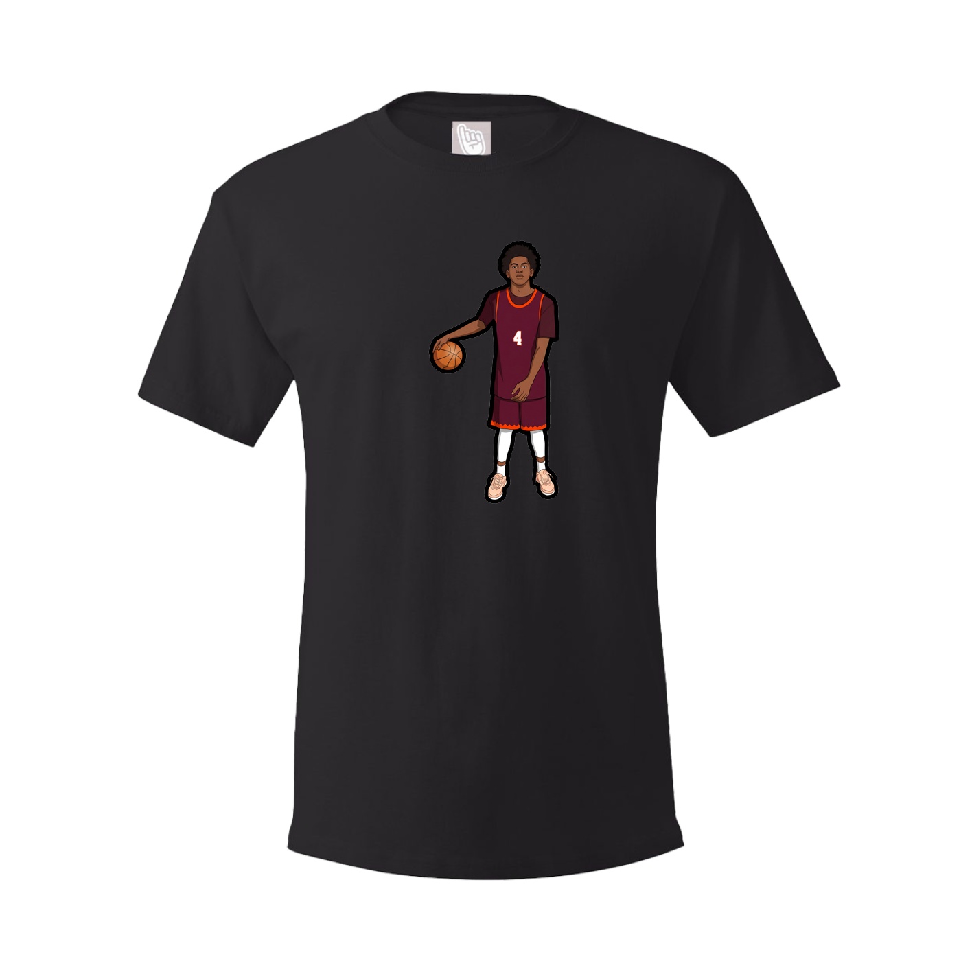 Youth Tee — Name Vertical in Black
