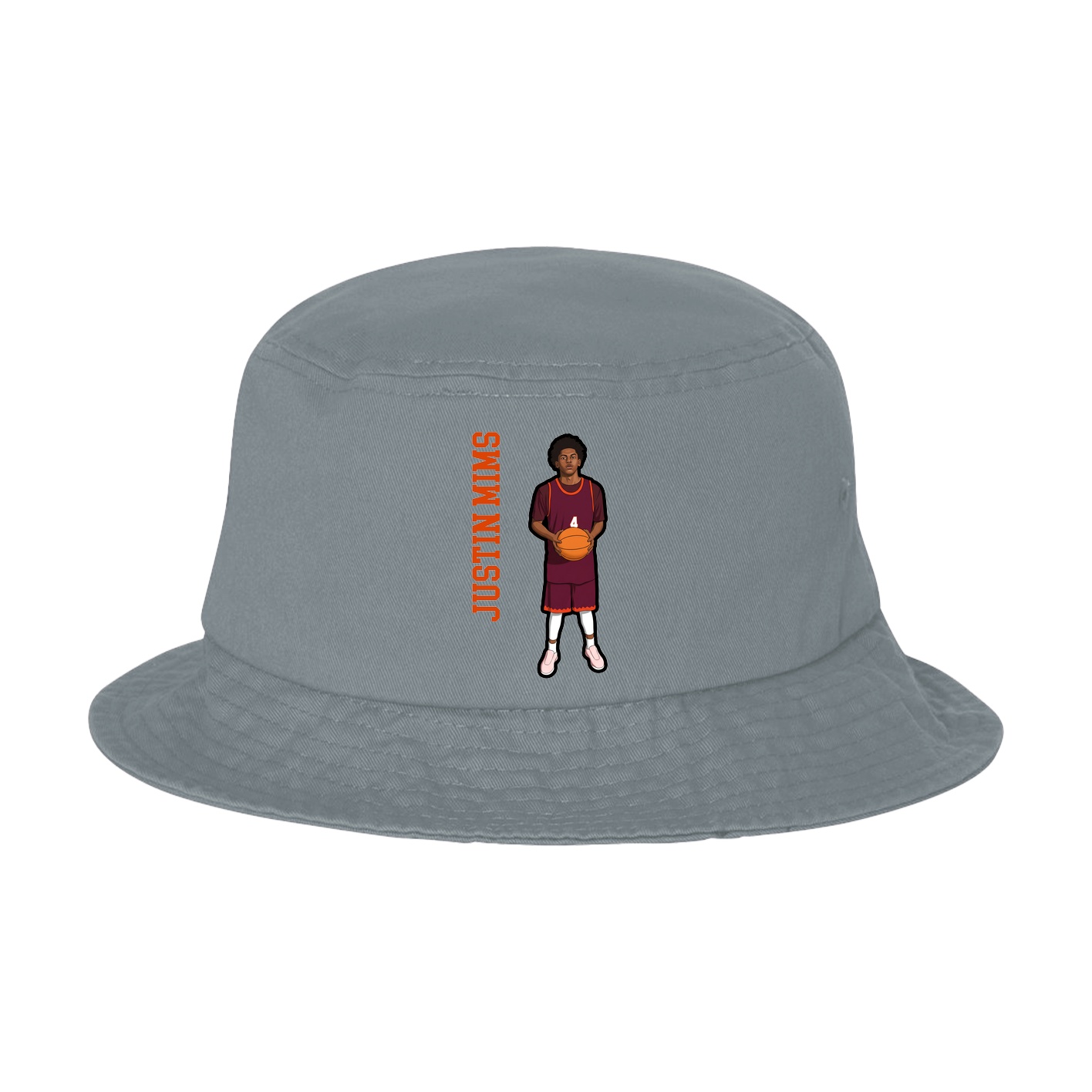 Bucket Cap — Name Vertical in Grey
