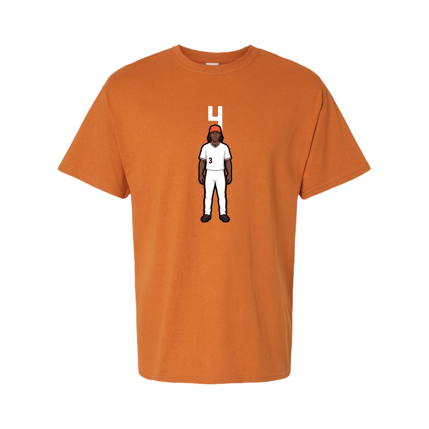 Tee — Number Top in Orange