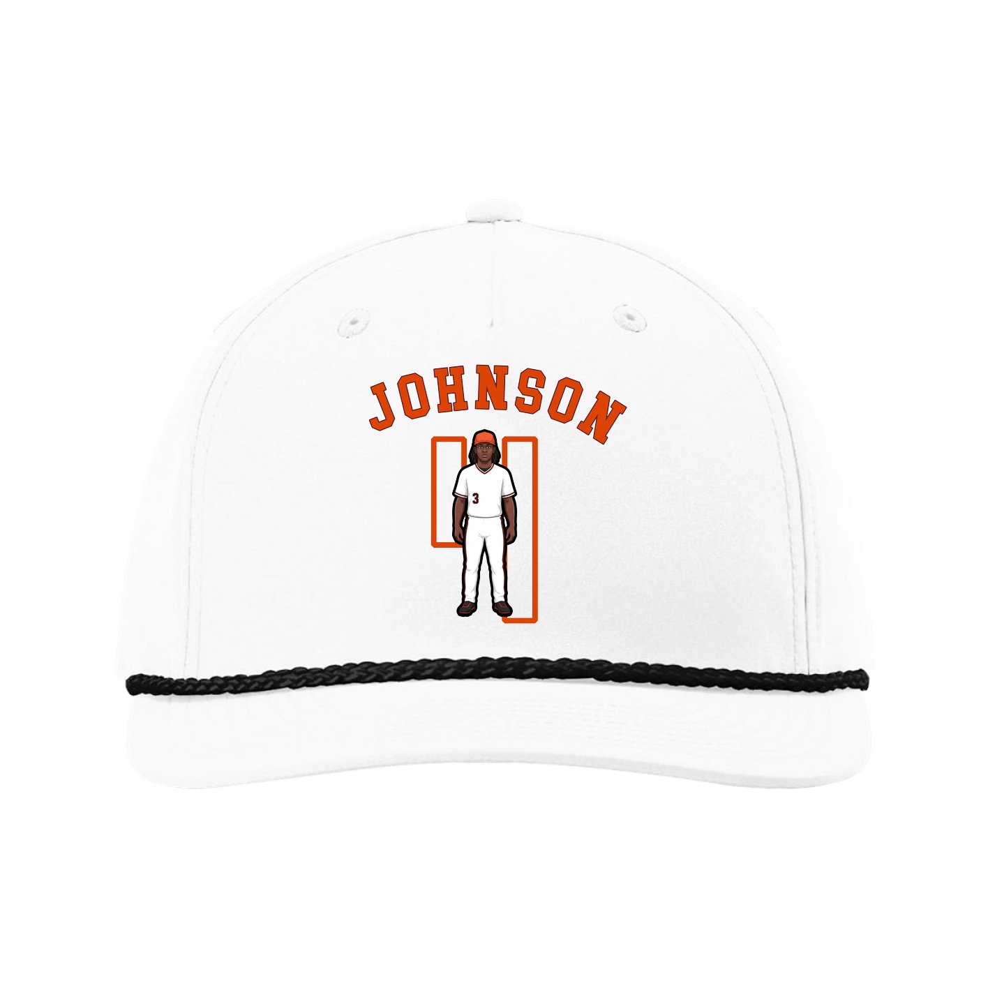 Five-Panel Classic Rope Cap — Shirsey Arch in White
