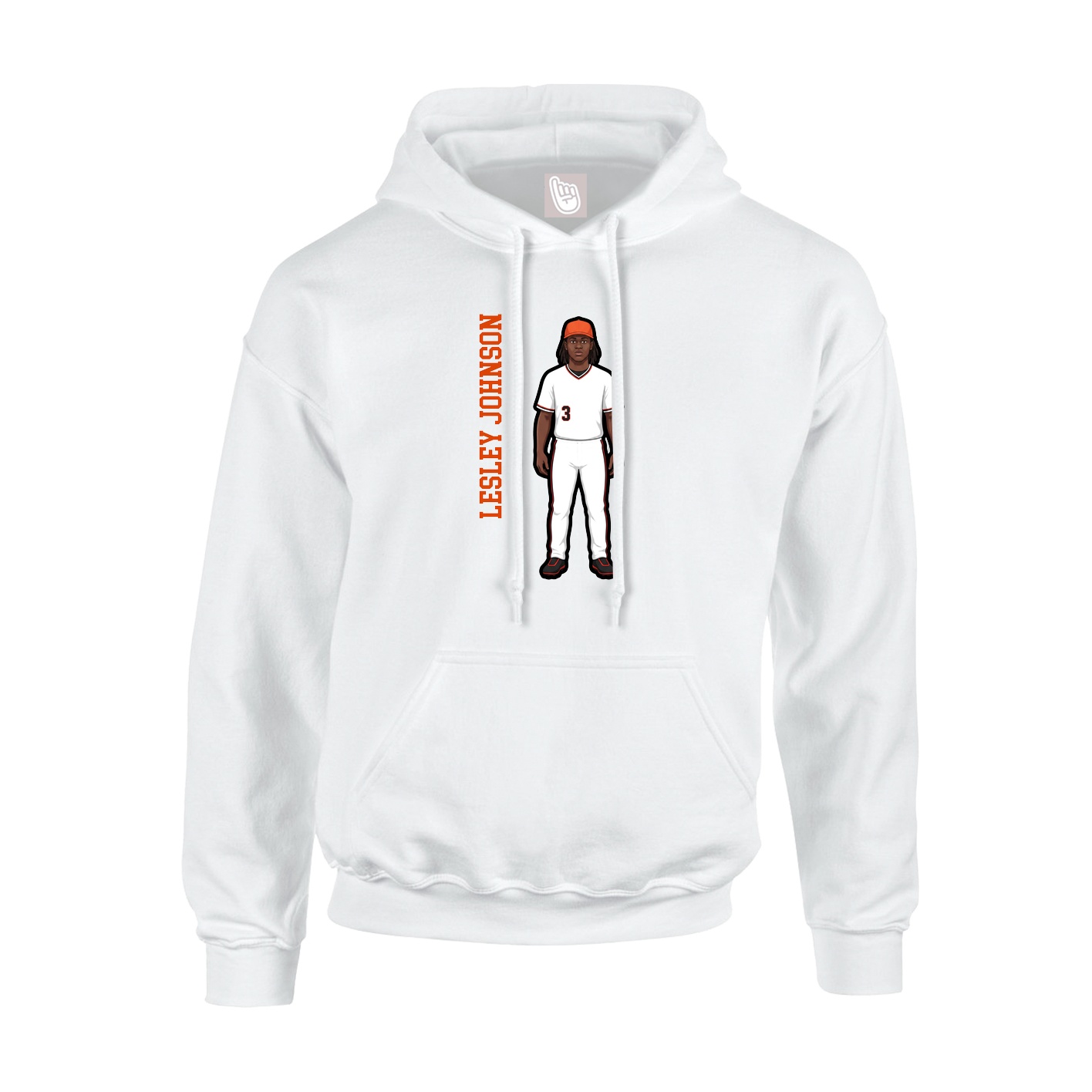 Hoodie — Name Vertical in White