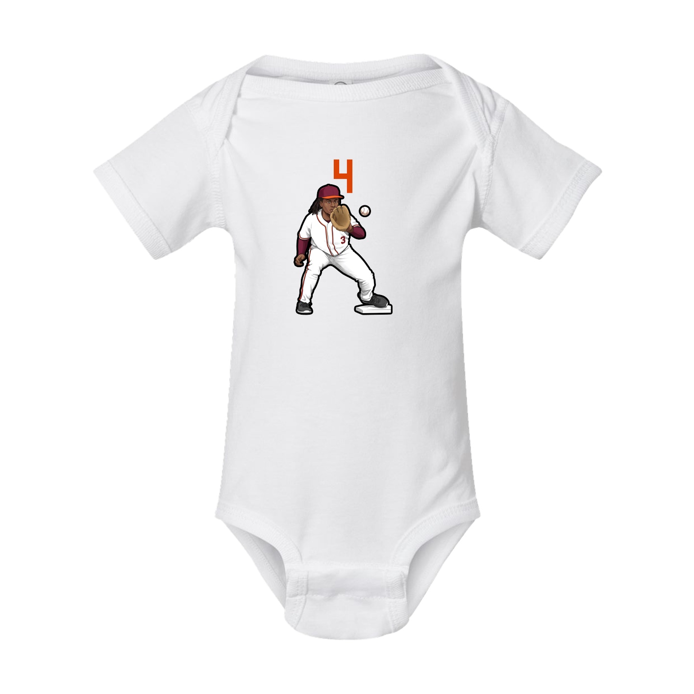 Baby Onesie — Number Top in White