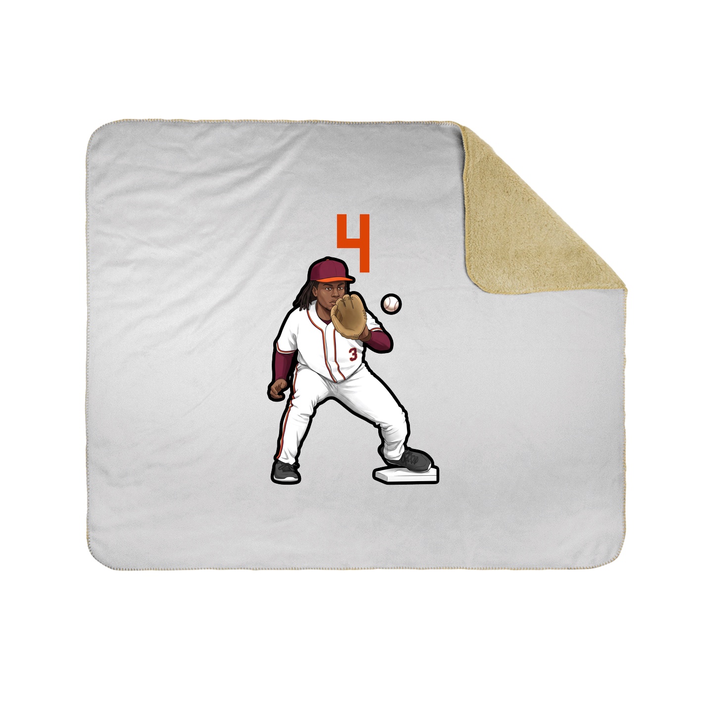 Throw Blanket — Number Top in White