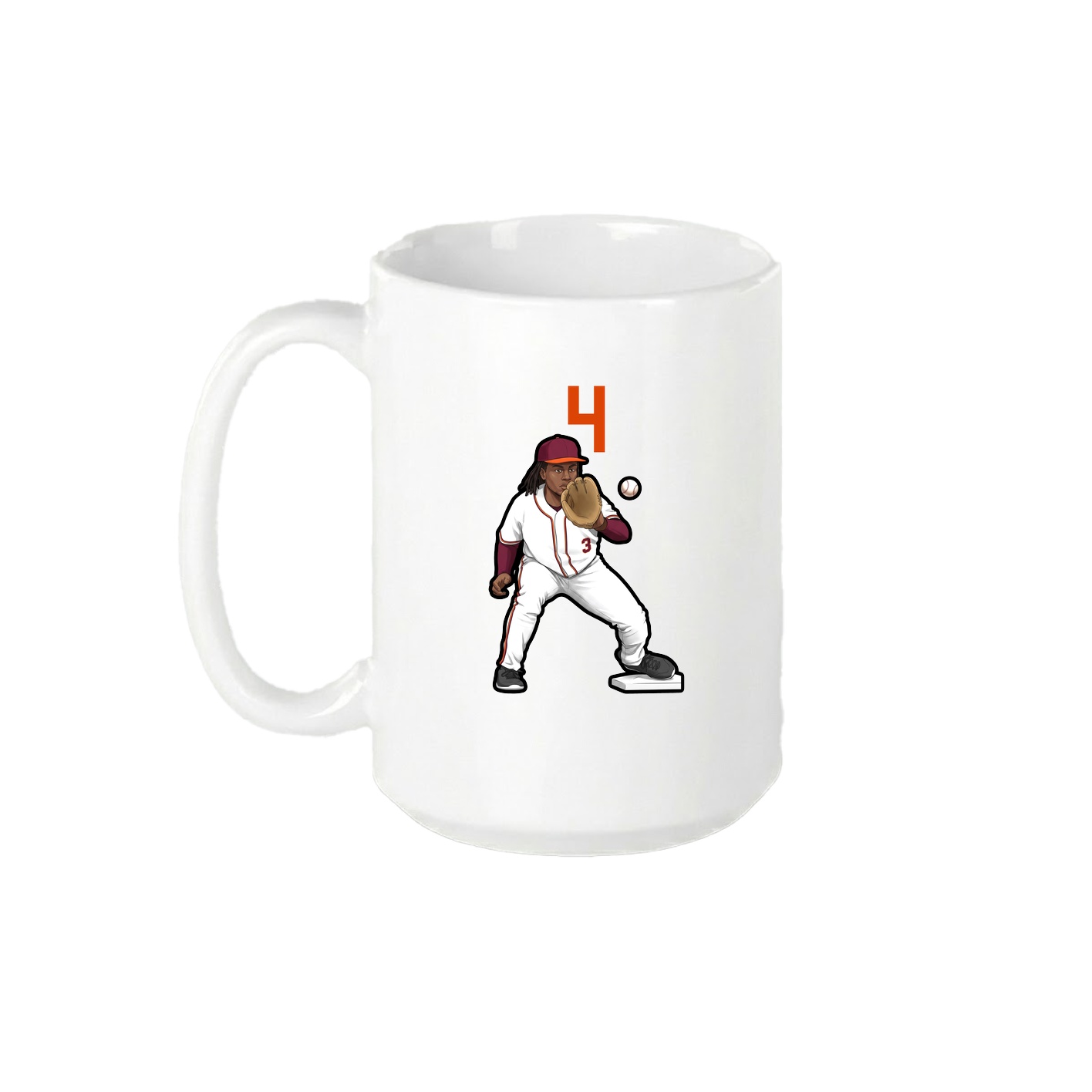 15oz Coffee Mug — Number Top in White