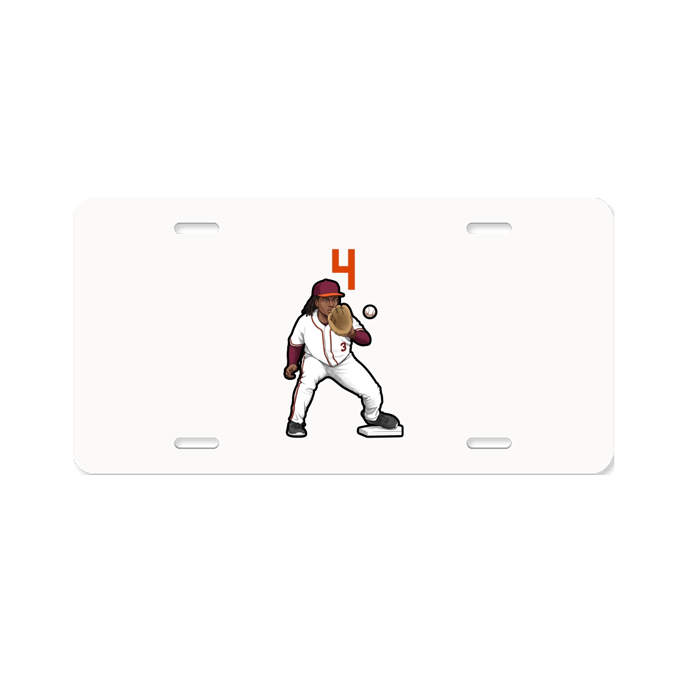 License Plate — Number Top in Classic