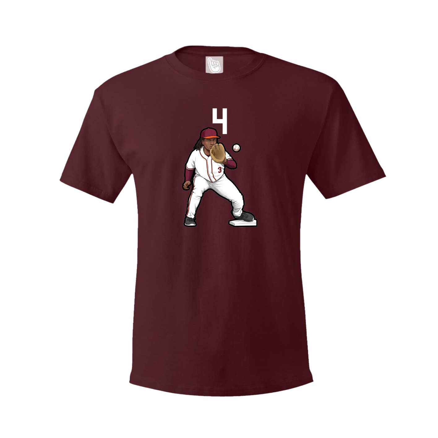 Tee — Number Top in Maroon