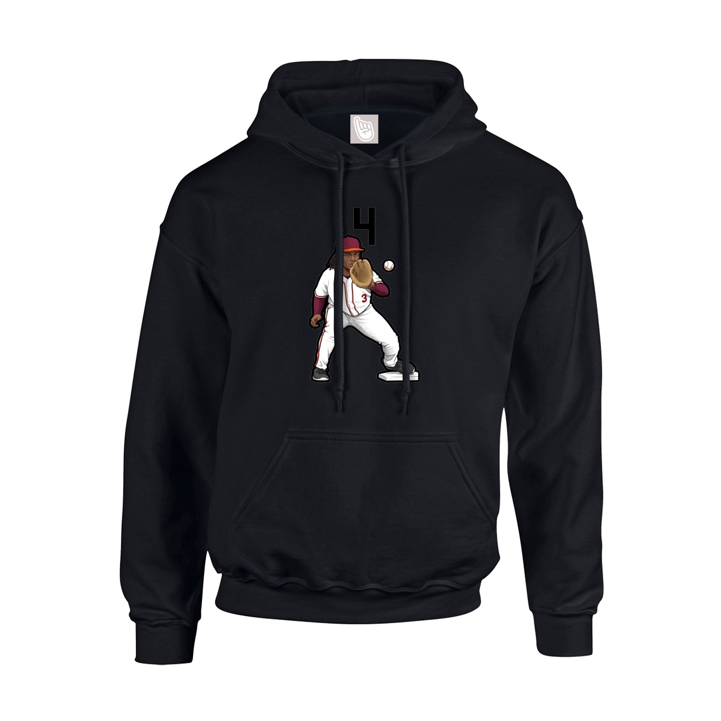 Hoodie — Number Top in Black