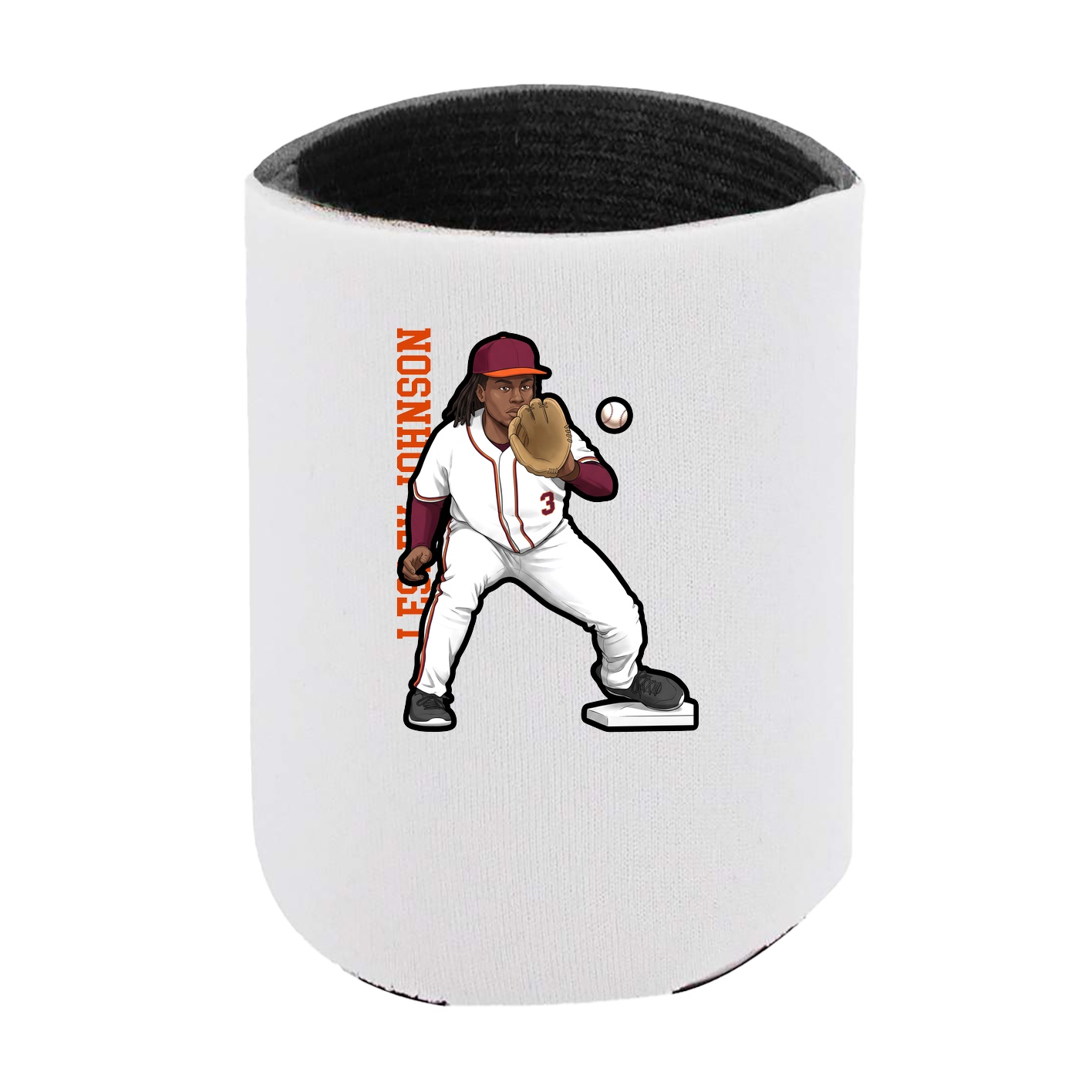 Can Holder — Name Vertical in White