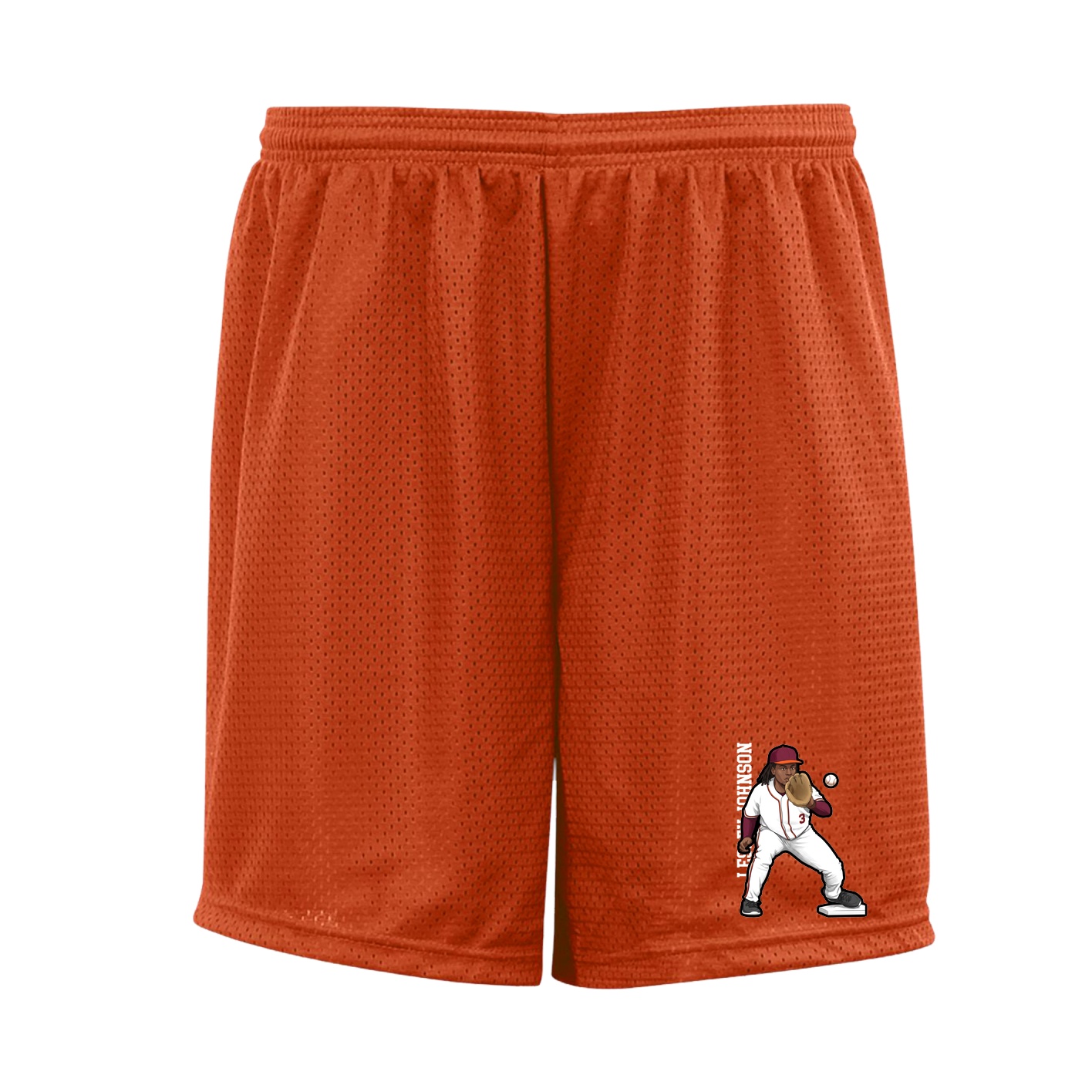Shorts — Name Vertical in Orange