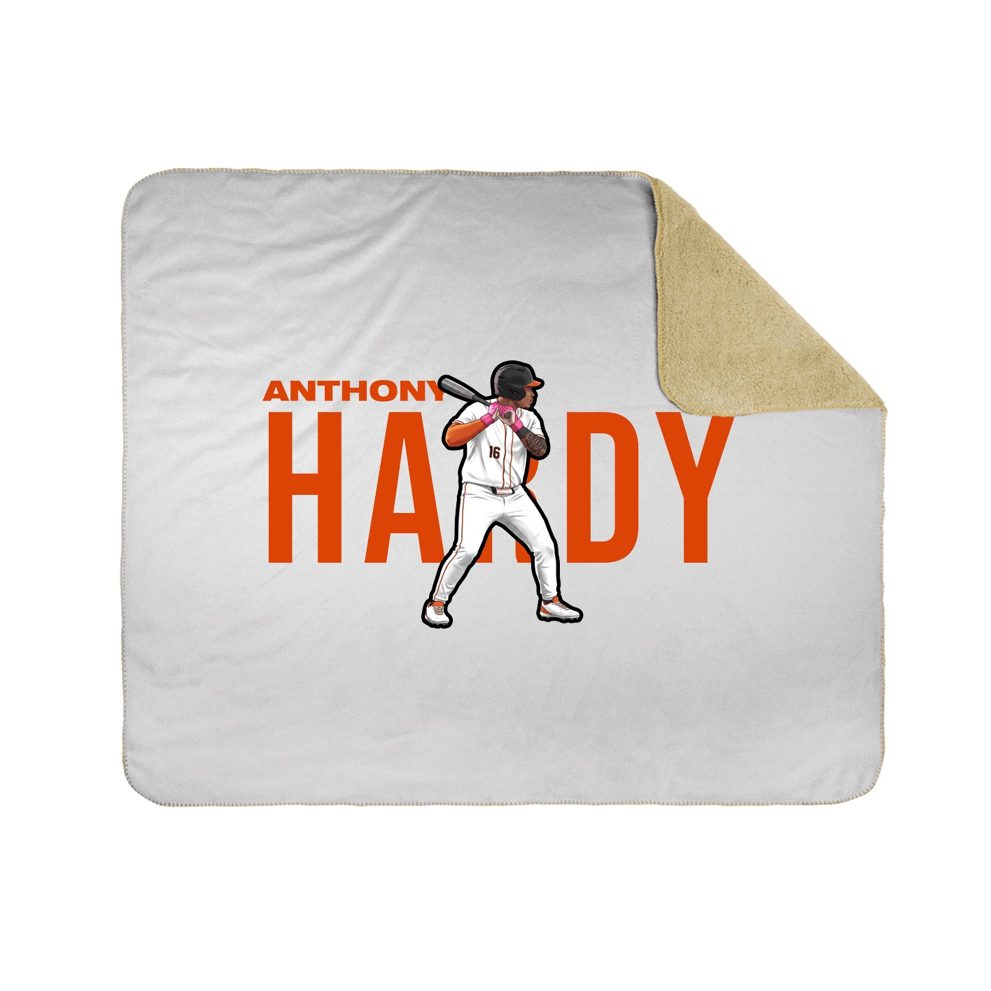 Throw Blanket — Player Name in White