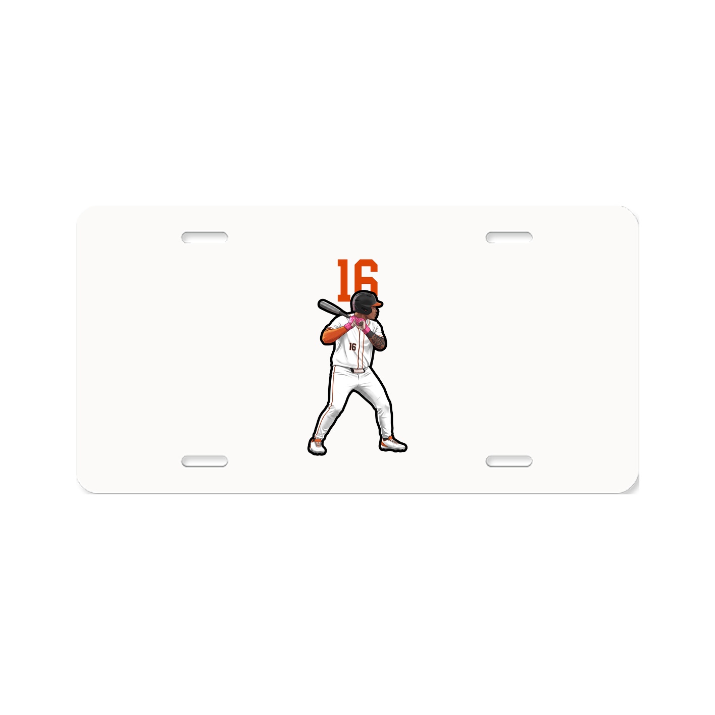 License Plate — Number Top in Classic