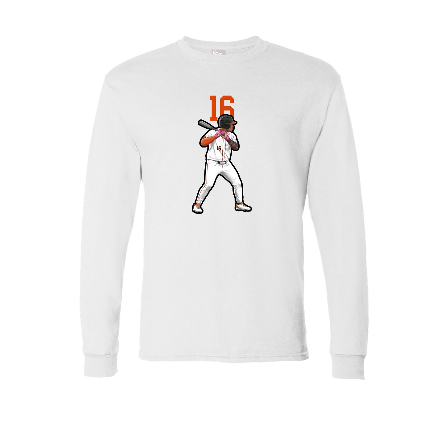 Long Sleeve Tee — Number Top in White