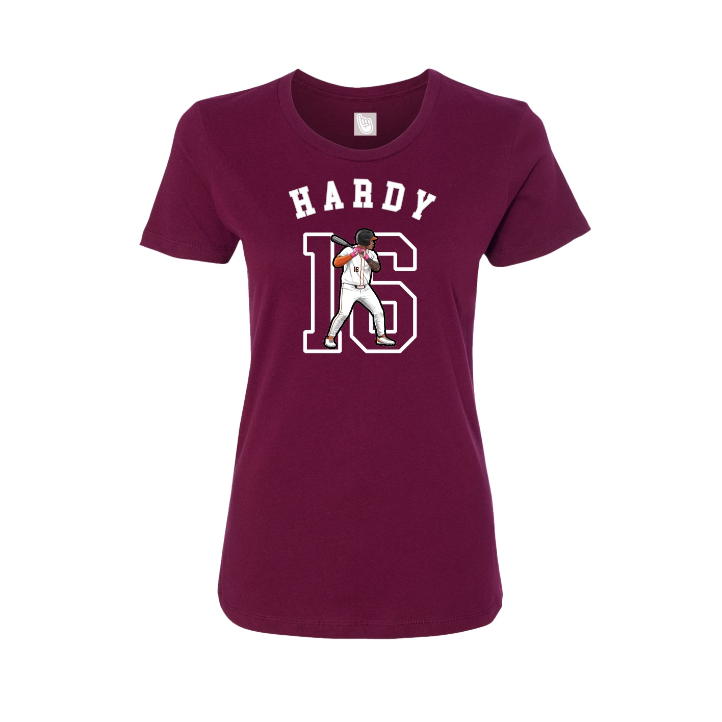 Fitted Women's Tee — Shirsey Arch in Maroon