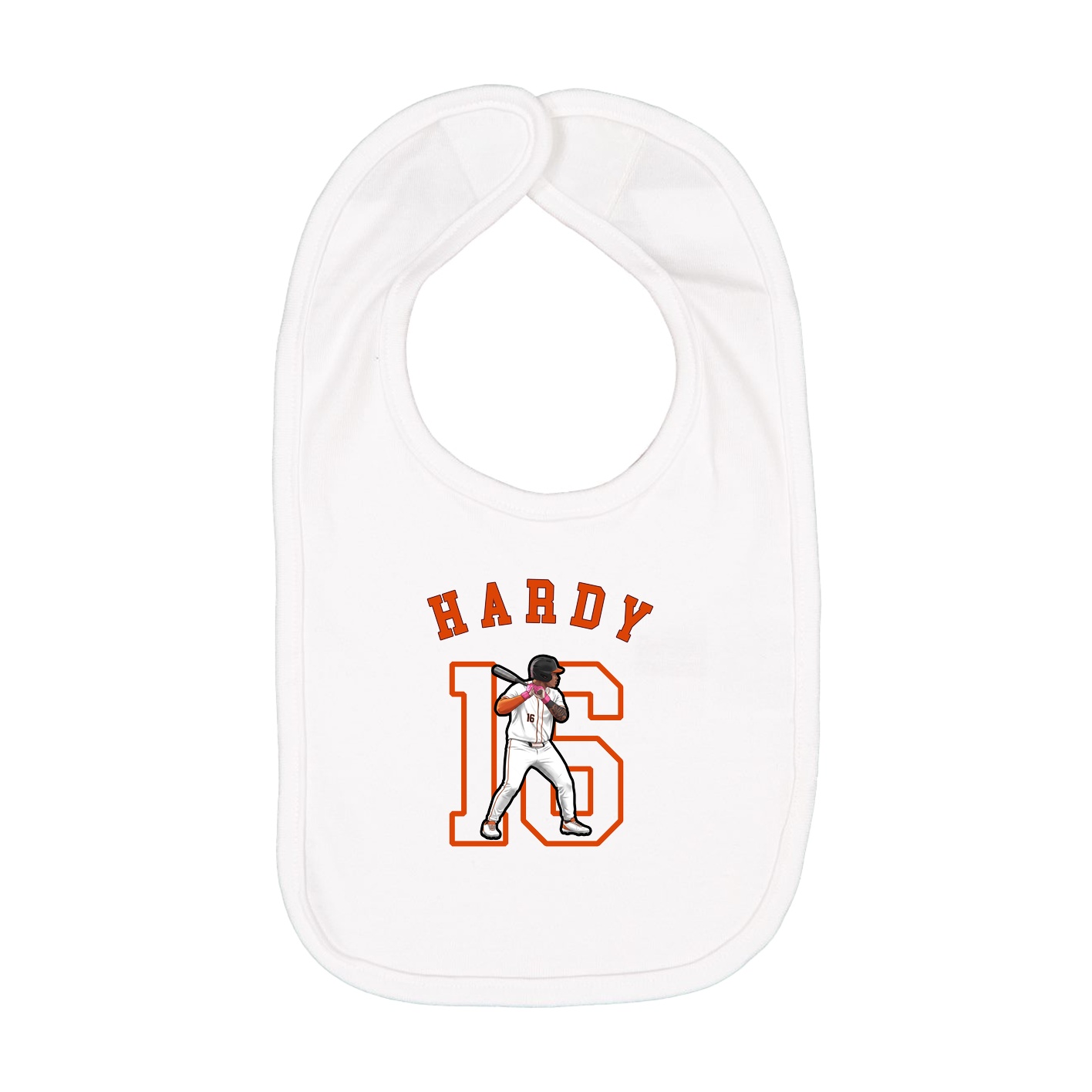 Infant Bib — Shirsey Arch in White