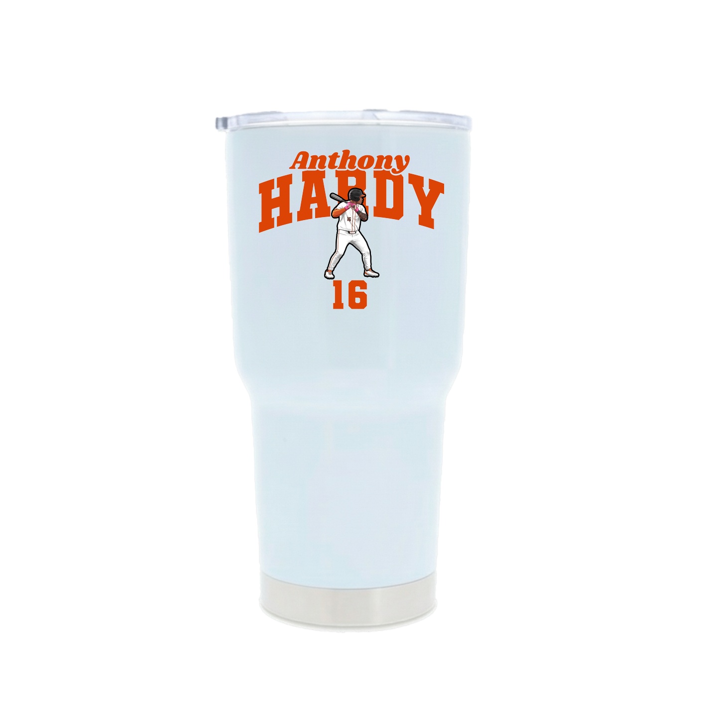 30oz Stainless Steel Tumbler — Signature Arch in White