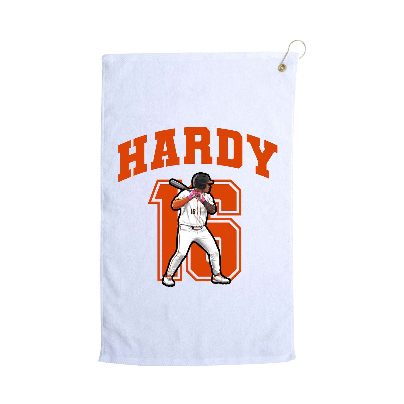 Golf Towel — Number in White
