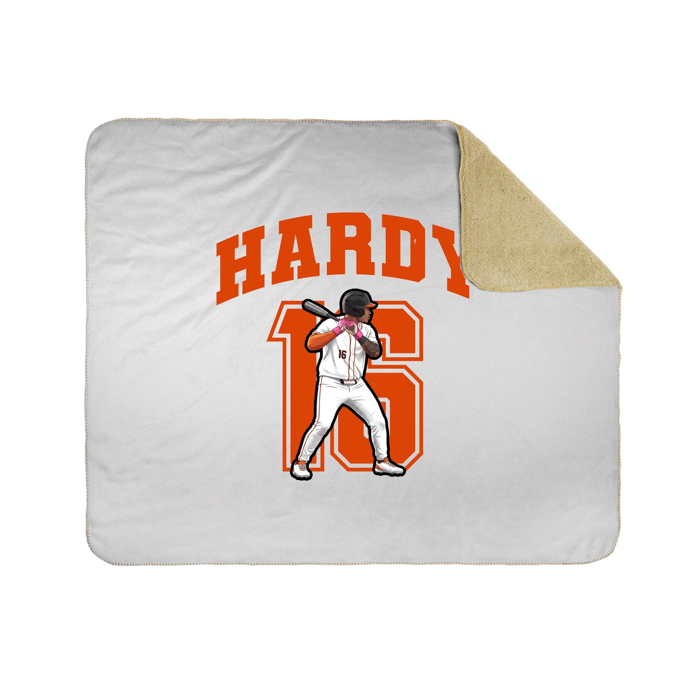 Throw Blanket — Number in White