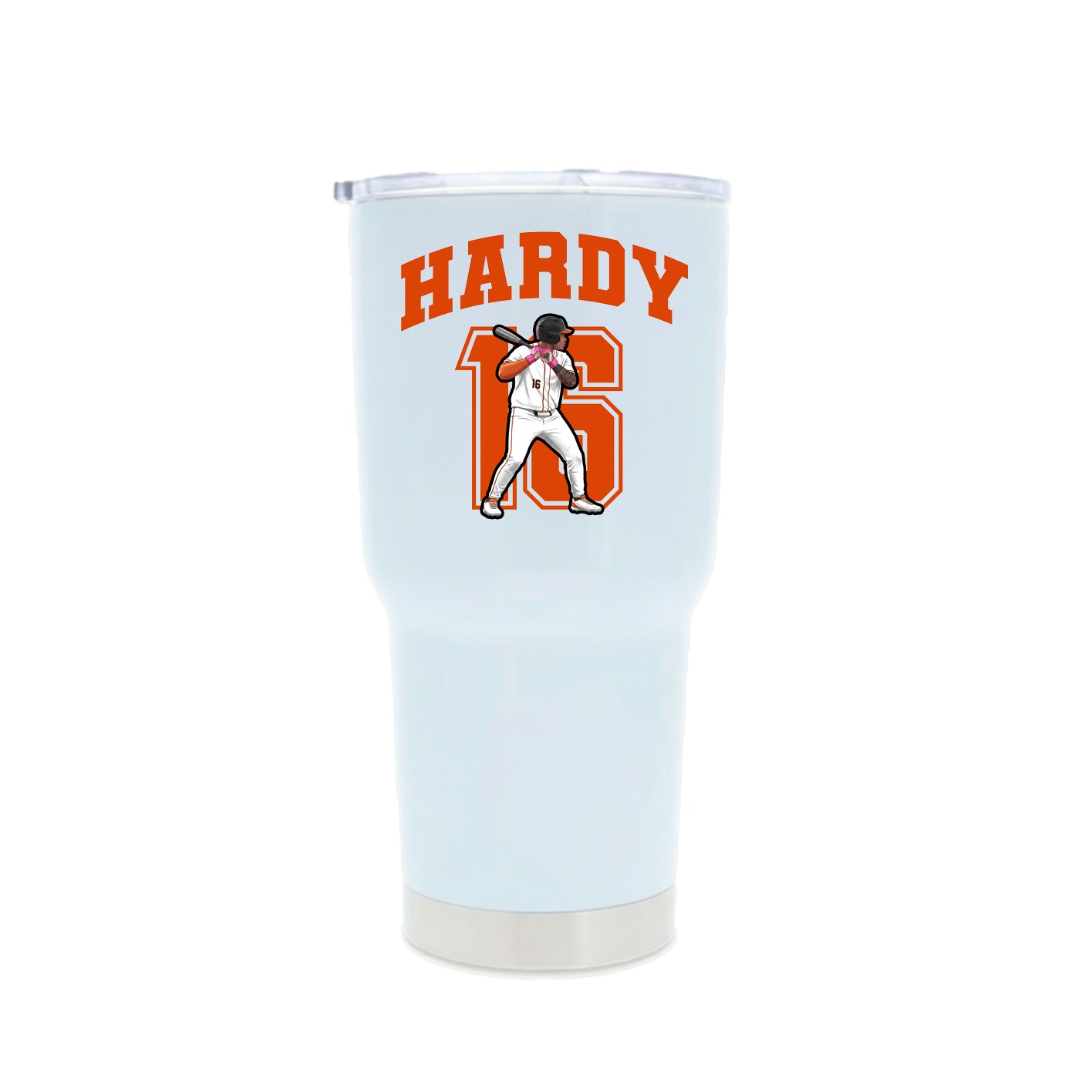 30oz Stainless Steel Tumbler — Number in White