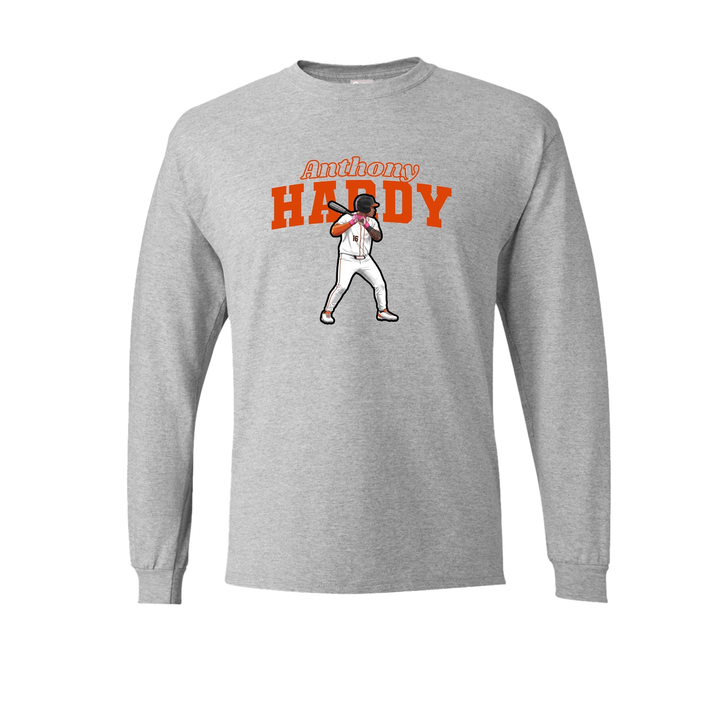 Long Sleeve Tee — Name Arch in Grey