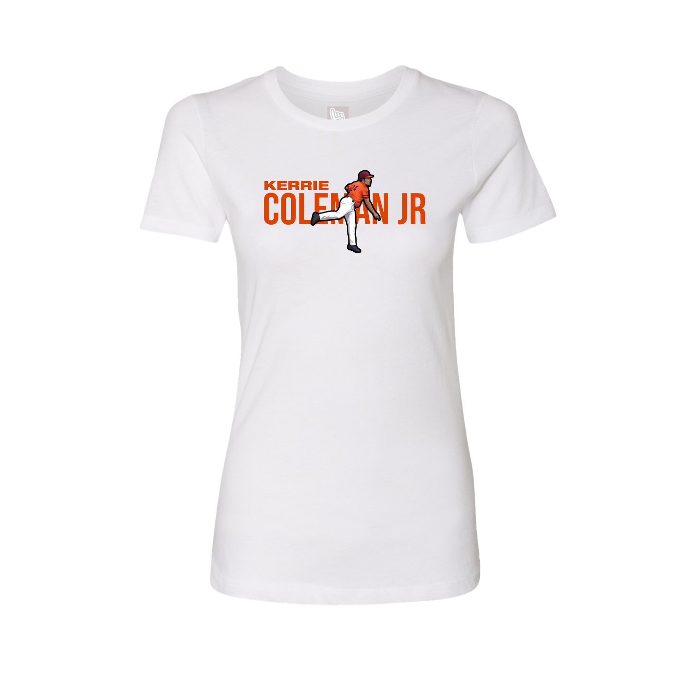 Fitted Women's Tee — Player Name in White