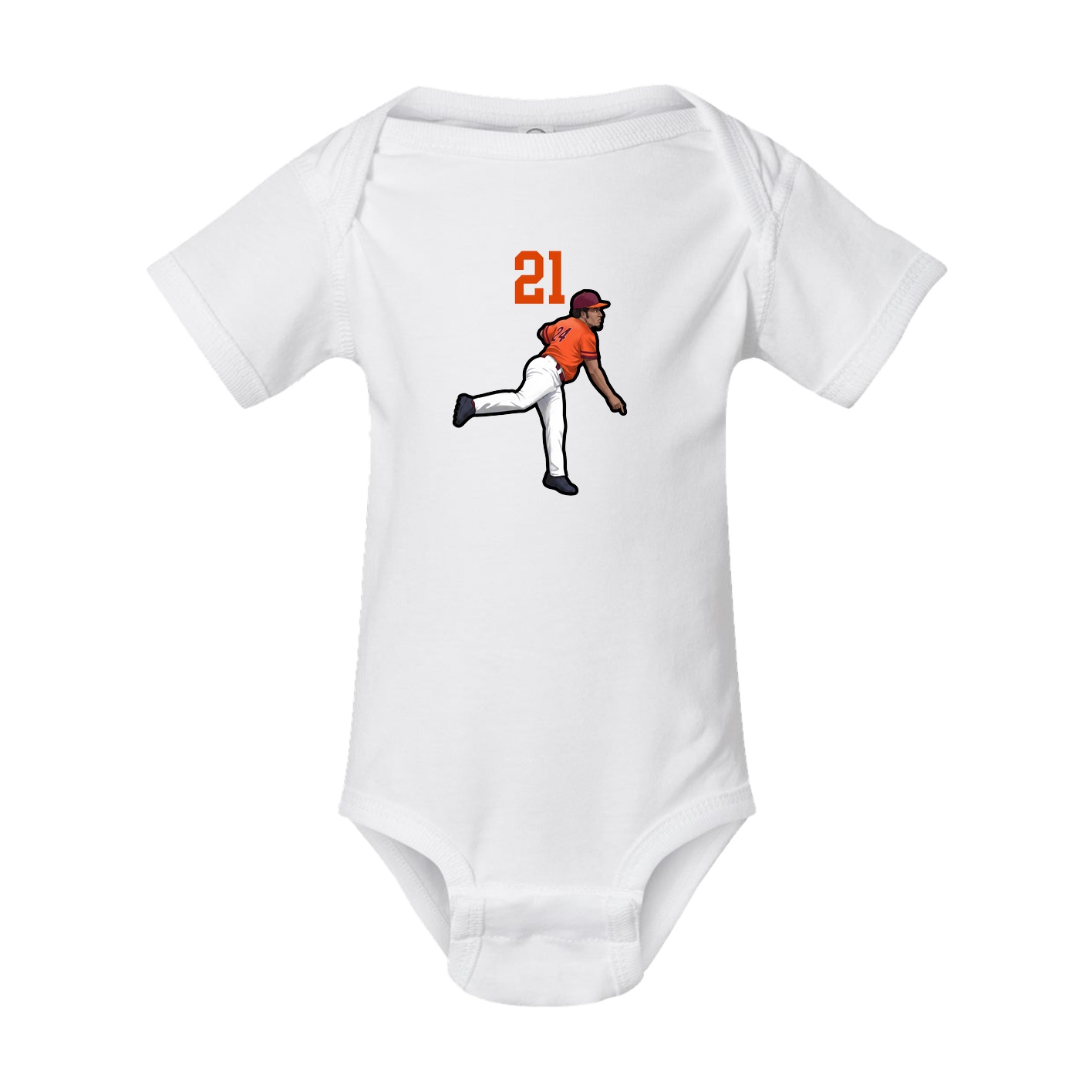 Baby Onesie — Number Top in White