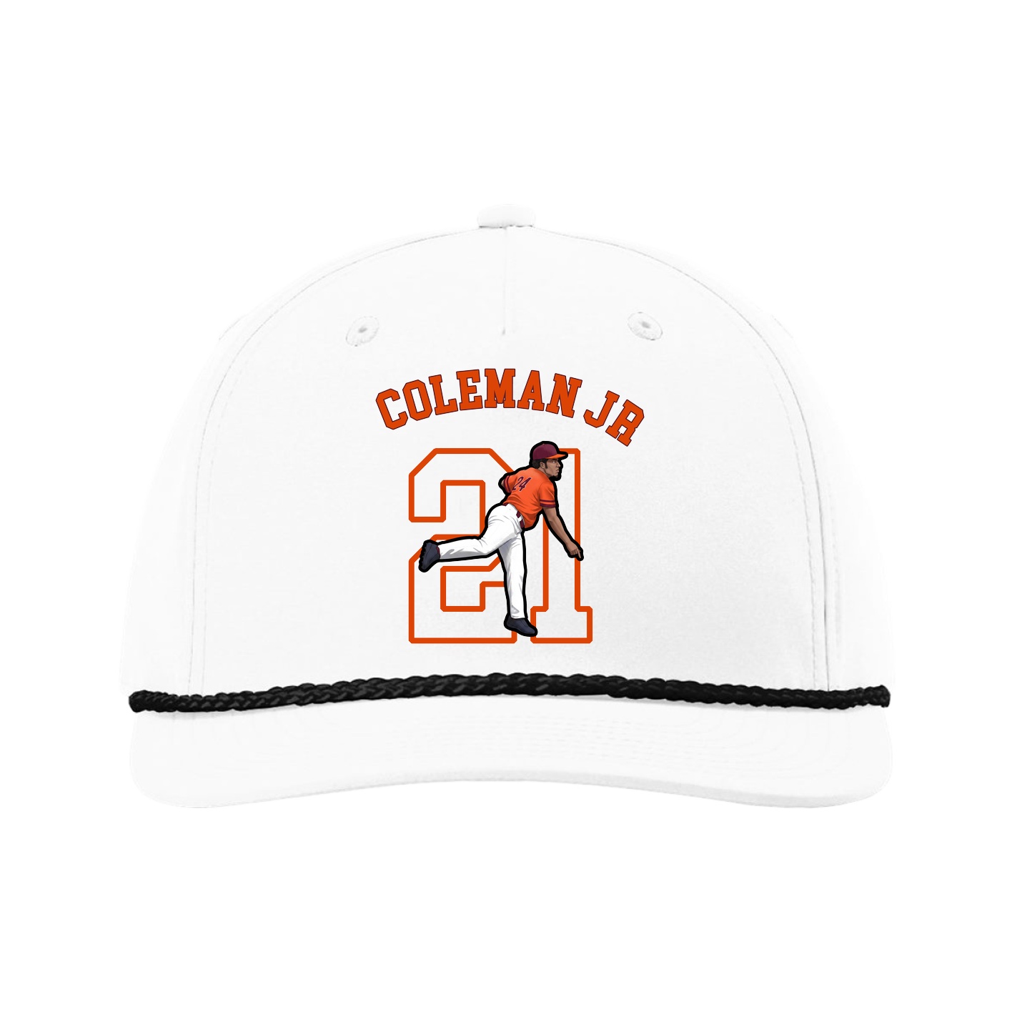 Five-Panel Classic Rope Cap — Shirsey Arch in White