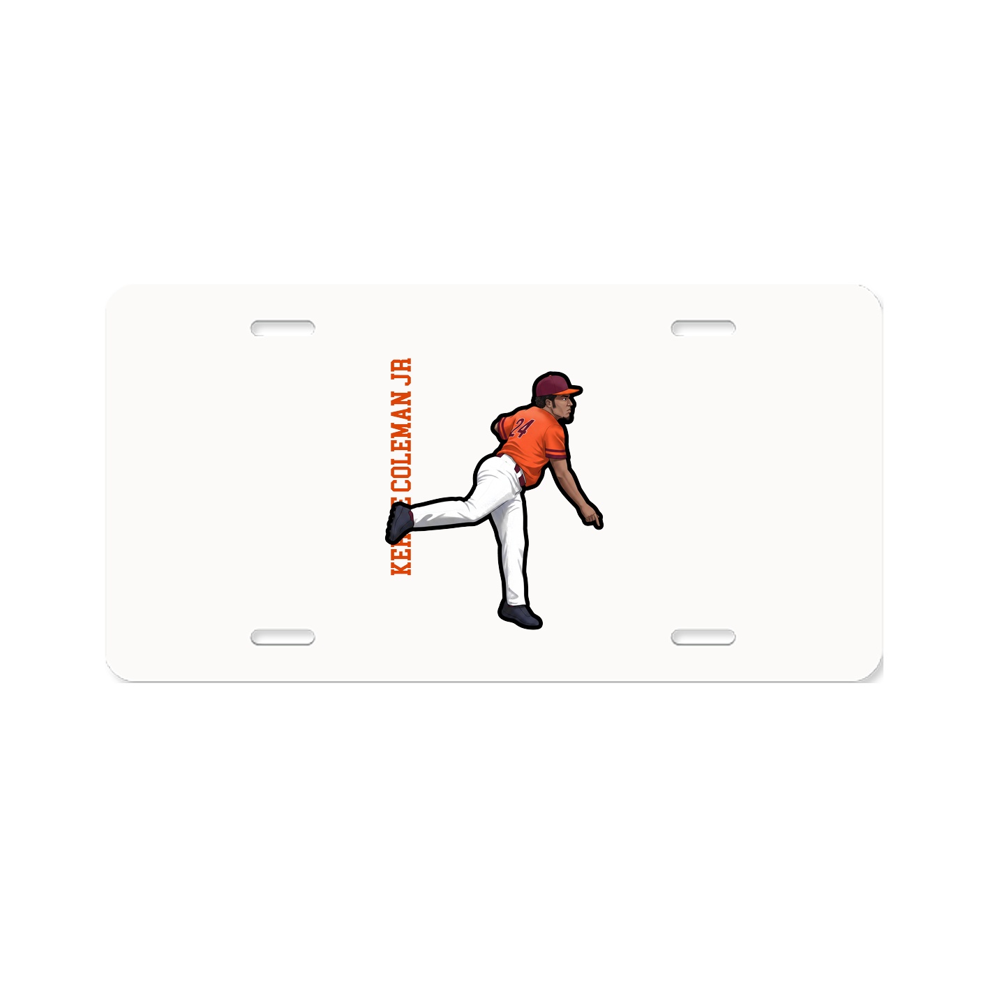 License Plate — Name Vertical in Classic